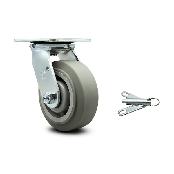 5 Inch Thermoplastic Rubber Swivel Caster with Ball Bearing and Swivel Lock SCC